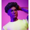 Kıvırcık Siyah Saçlı Barbie Ken Doll Koleksiyon No. 25