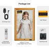 KODAK 23.8 Inc Ahşap WiFi Dijital Fotoğraf Çerçevesi, 1920x1080 FHD IPS Ekran