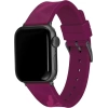 Lacoste Çizgili Silikon Unisex Apple Saat Kayışı Orta Boy Bordo