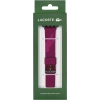 Lacoste Çizgili Silikon Unisex Apple Saat Kayışı Orta Boy Bordo
