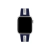 Lacoste Çizgili Silikon Unisex Apple Saat Kayışı Orta Boy Mavi / Beyaz