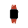 Lacoste Çizgili Silikon Unisex Apple Saat Kayışı Orta Boy Turuncu