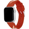 Lacoste Çizgili Silikon Unisex Apple Saat Kayışı Orta Boy Turuncu