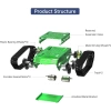 LewanSoul 2WD Motorlu Tank Araba Şasi Kiti - Şok Emici Robot