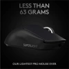 Logitech G PRO X SUPERLIGHT Ultra Hafif HERO Oyuncu Mouse Black Mouse