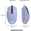 Logitech G203 Kablolu Gaming Mouse + Pad Lila Mouse