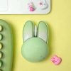 Lomiluskr Sevimli Tavşan 2.4G Kablosuz Sessiz Mouse - Yeşil Tavşan