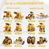 Lucky Doug 12si 1 arada STEM Güneş Robotu Sarı