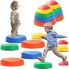 Makarci Çocuklar için Sallanan Basamak Taşları Rainbow 10PCS 10 PCS