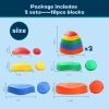 Makarci Çocuklar için Sallanan Basamak Taşları Rainbow 10PCS 10 PCS