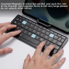 Manyetik Standlı Katlanabilir Bluetooth Klavye Beyaz