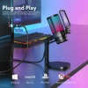 MAONO USB RGB Işıklı Kondenser Oyun Mikrofonu Black