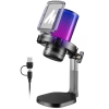 MAONO USB RGB Işıklı Kondenser Oyun Mikrofonu Black Crystal