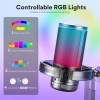 MAONO USB RGB Işıklı Kondenser Oyun Mikrofonu Black Crystal