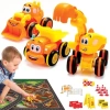 Mobius İnşaat Araç Seti Oyuncak Kamyonlar 3+Yaş Orange & Yellow With Accessories