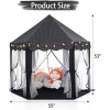 Monobeach Prenses Çadırı 11 Black Tent with Little Star Lights