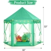 Monobeach Prenses Çadırı 12 Green Tent with Little Star Lights