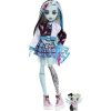 Monster High Mavi ve Siyah Çizgili Saçlı Frankie Stein Bebeği