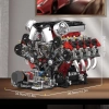 Mould King V8 Motor Yapı Blokları Setleri, Çalışan Motor Model Kiti - 2718 Parça