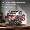Mould King V8 Motor Yapı Blokları Setleri, Çalışan Motor Model Kiti - 2718 Parça