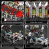 Mould King V8 Motor Yapı Blokları Setleri, Çalışan Motor Model Kiti - 2718 Parça