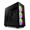 NZXT CM-H71FB-01 ATX Hızlı Çıkarılan Temperli Cam Yan Panel Mid Tower PC Oyun Kasası RGB Fans H7 Elite 2023 Siyah