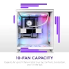 NZXT CM-H71FB-01 ATX Hızlı Çıkarılan Temperli Cam Yan Panel Mid Tower PC Oyun Kasası RGB Fans H7 Flow RGB 2024 Beyaz