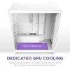 NZXT CM-H71FB-01 ATX Hızlı Çıkarılan Temperli Cam Yan Panel Mid Tower PC Oyun Kasası RGB Fans H7 Flow RGB 2024 Beyaz