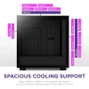 NZXT CM-H71FB-01 ATX Hızlı Çıkarılan Temperli Cam Yan Panel Mid Tower PC Oyun Kasası RGB Fans H7 Elite 2023 Siyah
