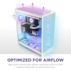 NZXT CM-H71FB-01 ATX Hızlı Çıkarılan Temperli Cam Yan Panel Mid Tower PC Oyun Kasası RGB Fans H7 Flow RGB 2024 Beyaz