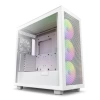 NZXT CM-H71FB-01 ATX Hızlı Çıkarılan Temperli Cam Yan Panel Mid Tower PC Oyun Kasası RGB Fans H7 Flow Beyaz