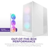 NZXT CM-H71FB-01 ATX Hızlı Çıkarılan Temperli Cam Yan Panel Mid Tower PC Oyun Kasası RGB Fans H7 Flow RGB 2024 Beyaz