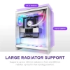 NZXT CM-H71FB-01 ATX Hızlı Çıkarılan Temperli Cam Yan Panel Mid Tower PC Oyun Kasası RGB Fans H7 Flow RGB 2024 Beyaz
