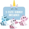 PREXTEX Peluş Tek Boynuzlu At ve 3 Bebek Tek Boynuzlu At