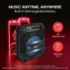Pyle Taşınabilir Bluetooth PA Hoparlör Sistemi PPHP854B Kapalı Siyah