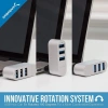 SABRENT 3 Bağlantı Noktalı Alüminyum Mini USB 3.0 Hub [Döndürülebilir] (HB-R3MB)