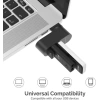 SABRENT 3 Bağlantı Noktalı Alüminyum Mini USB 3.0 Hub [Döndürülebilir] (HB-R3MB)