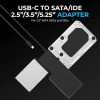 SABRENT USB SATA Harici Sabit Disk Soğutma Fanlı Lay Düz Yerleştirme İstasyonu Hard Drive Converter