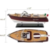 SAILINGSTORY Ahşap Tekne Riva Aquarama Sürat Teknesi 1/20 Ölçekli Small