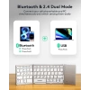 Samsers Touchpadli Katlanabilir Bluetooth Klavye Frost Silver