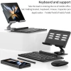 Samsung Galaxy Z Fold 4/5 için MOAITO Masa için Ayarlanabilir Stand Keyboard Set Black