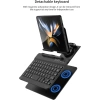 Samsung Galaxy Z Fold 4/5 için MOAITO Masa için Ayarlanabilir Stand Keyboard Set Black