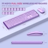 Seenda 2.4GHz Kablosuz Mekanik Klavye ve Mouse Kombosu - Mor