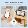 Simsky Akıllı Bebek Monitörü 2×4MP Kamera, 6X Yakınlaştırma - Ek Kamera