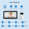 Simsky Video Bebek Monitörü 2×4MP Kamera, 6X Yakınlaştırma - 1 Kamera