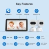 Simsky Video Bebek Monitörü 2×4MP Kamera, 6X Yakınlaştırma - 2 Kamera