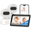 Simsky Video Bebek Monitörü 2×4MP Kamera, 6X Yakınlaştırma - 2 Kamera