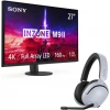 Sony INZONE H5 Kablosuz Oyun Kulaklığı H5 Kulaklık M9II Monitör