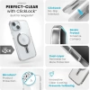 Speck ClickLock MagSafe iPhone 15 Kılıfı Clear/Chrome Finish/Serene Silver