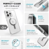 Speck MagSafe iPhone 15 Pro Max Kılıfı Clear/Chrome Finish/Serene Silver